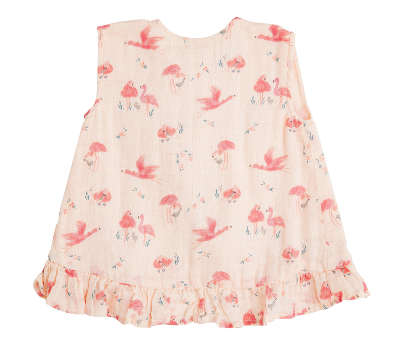 Flamingo Ruffle Top and Bloomer Set