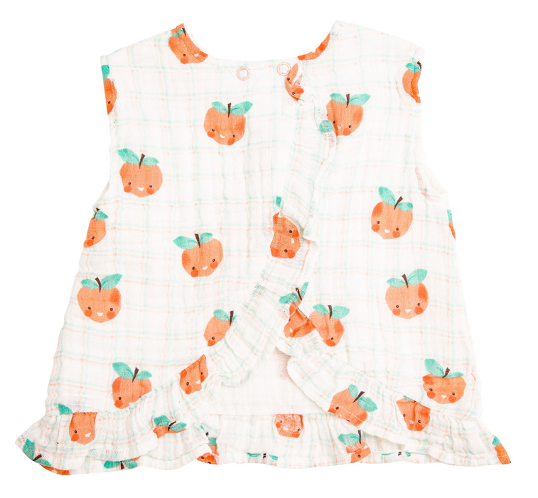Plaid Peaches Ruffle Top and Bloomer Set