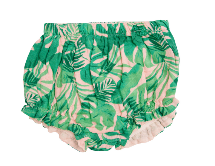 Tropical Leaves Ruffle Top and Bloomer Set
