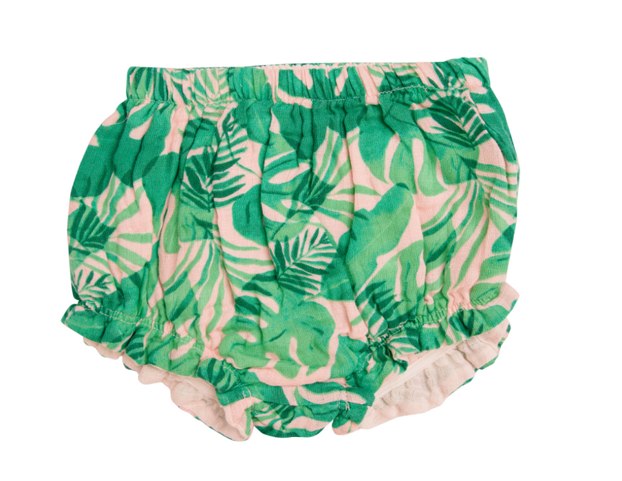 Tropical Leaves Ruffle Top and Bloomer Set