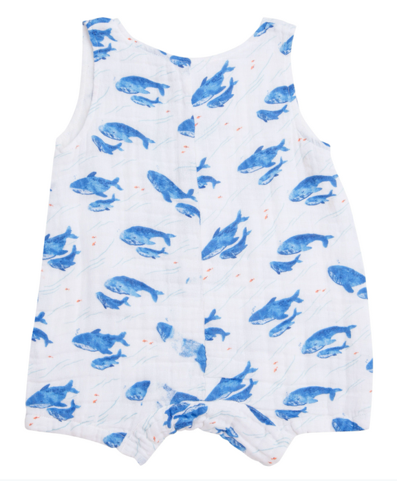 Blue Whale Shortie Romper