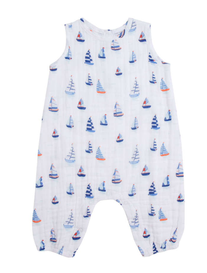 Nautical Boats Sleeveless Romper