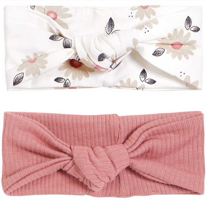 Pink and Floral Headband Set