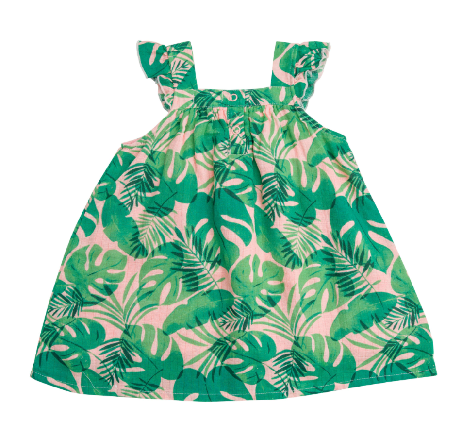 Tropical Leaves Sundress and Bloomer Set
