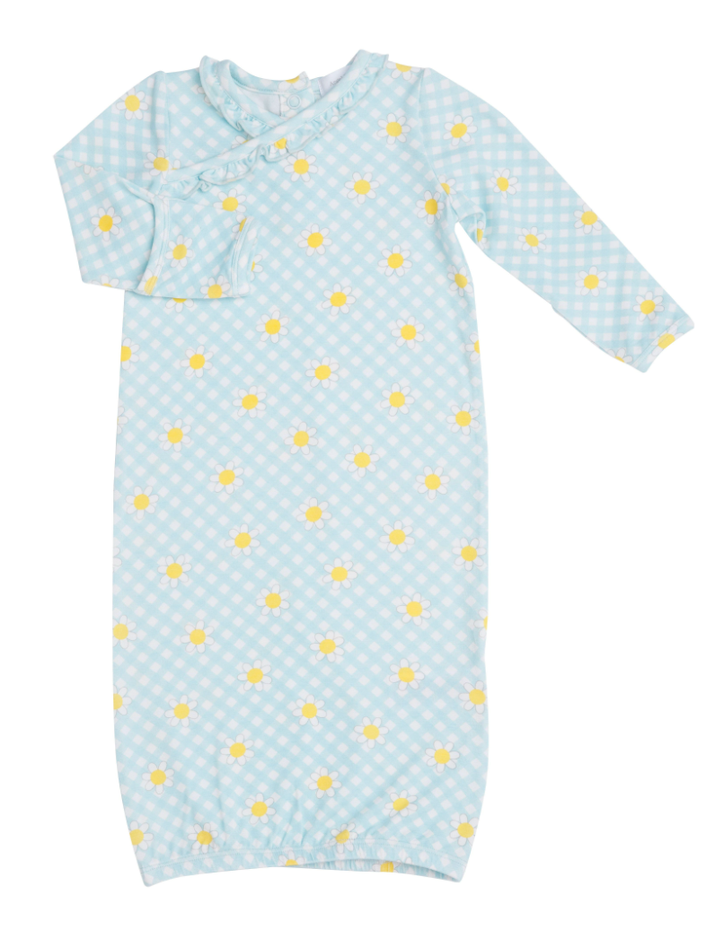 Gingham Daisy Kimono Gown