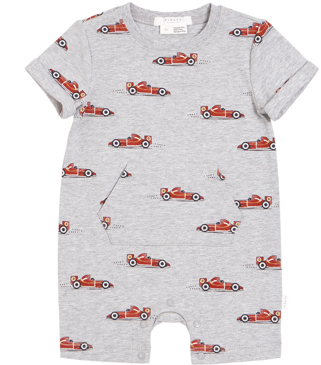 Grand Prix Racer Romper | Gray