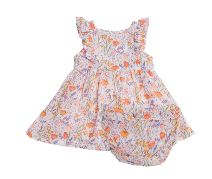 Springtime Floral Sundress and Bloomer Set