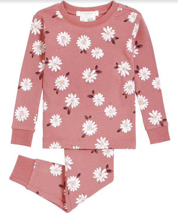 Pink Floral 2 Piece Pajamas