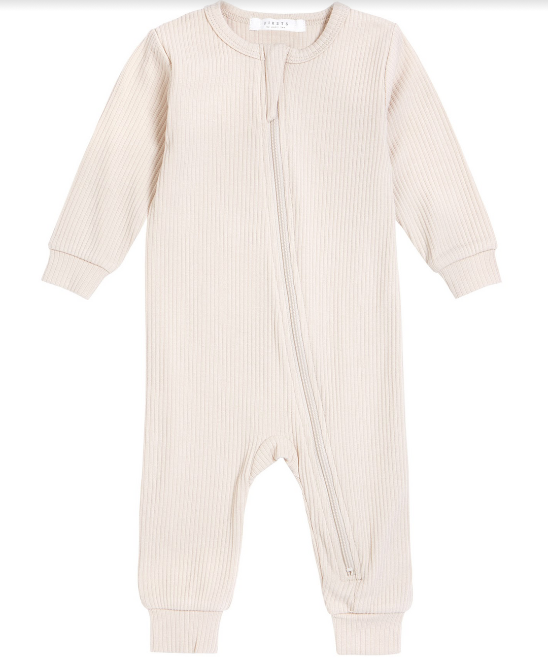 Beige Ribbed Playsuit