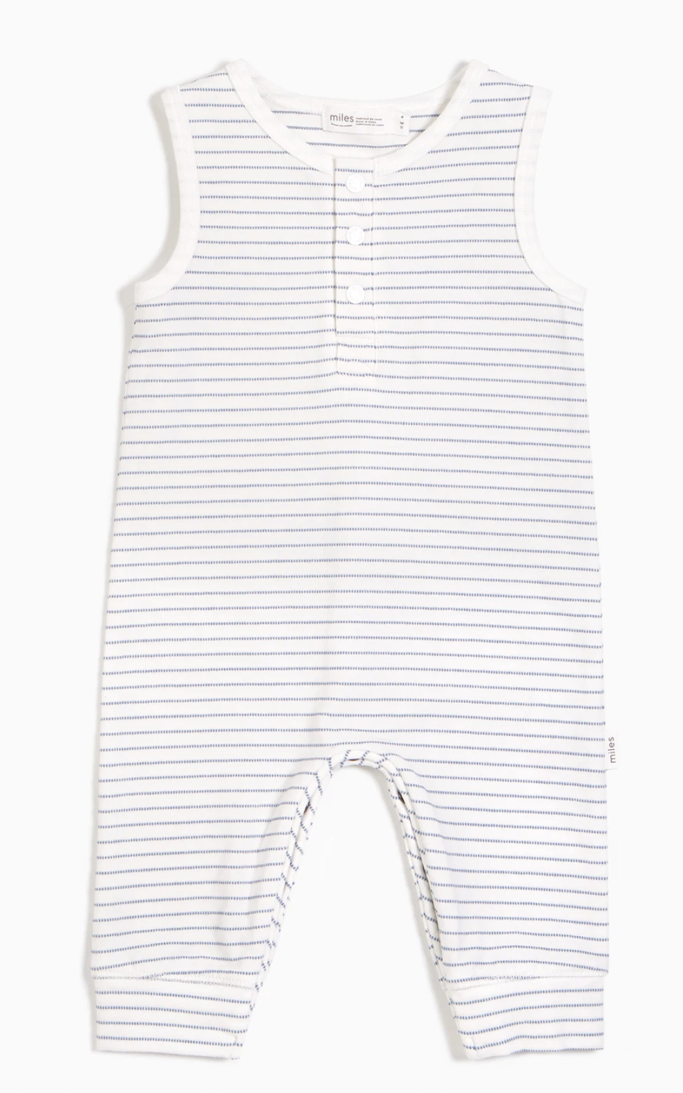 Sleeveless Blue Striped Playsuit