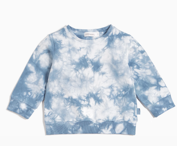 Blue Grey Tie Dye Sweatshirt