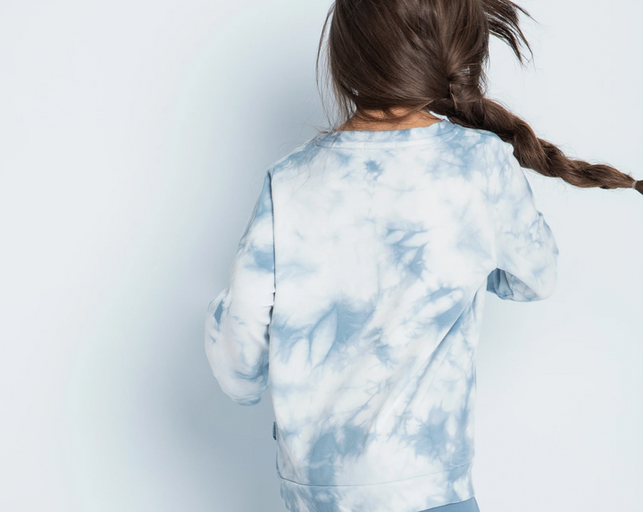 Blue Grey Tie Dye Sweatshirt