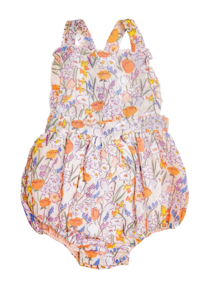 Springtime Floral Ruffle Bub Bubble