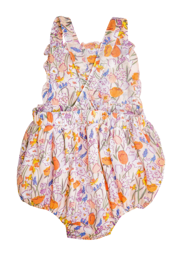Springtime Floral Ruffle Bub Bubble
