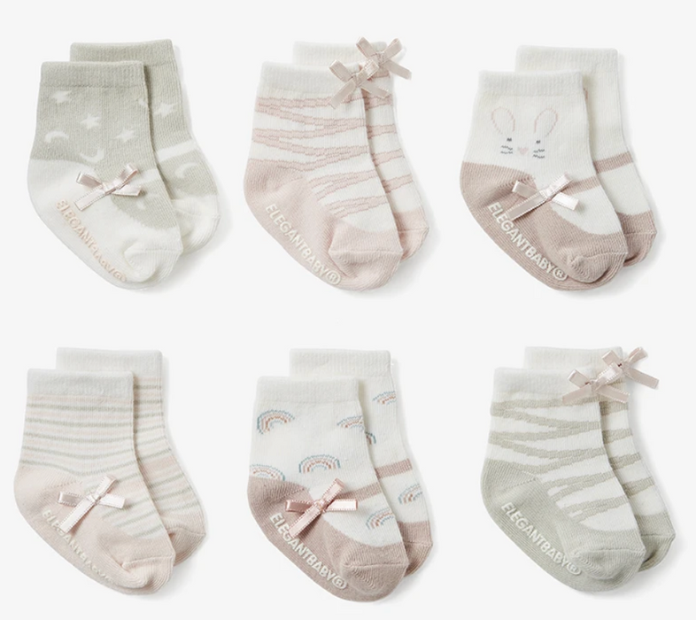 Pink Mary Jane Socks | 6 Pack