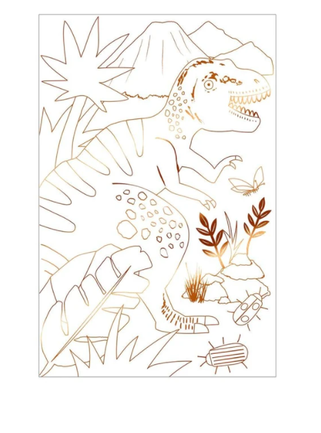 Dinosaur Kingdom Coloring Poster