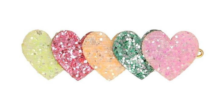 Heart Glitter Hair Clip