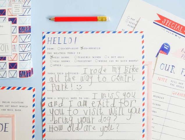 Grandparent/Child Pen Pal Kit