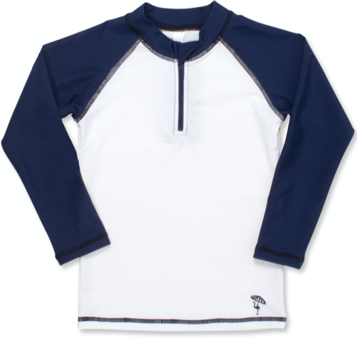 Navy and White Longsleeve Rashguard
