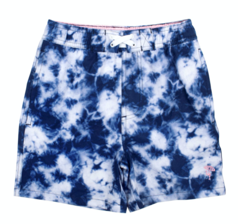 Navy Tie Dye Swim Trunks