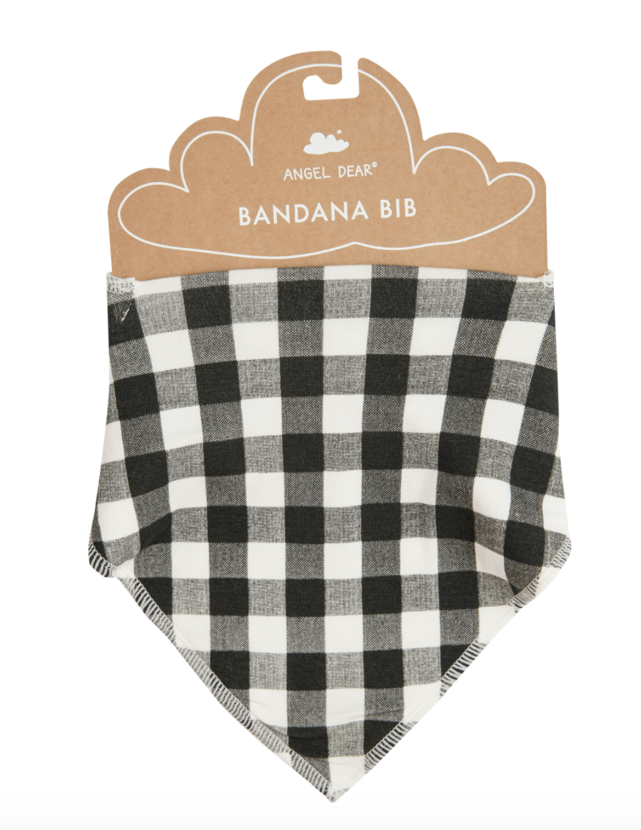 Black Gingham Bandana Bib