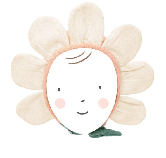 Peach Daisy Baby Bonnet
