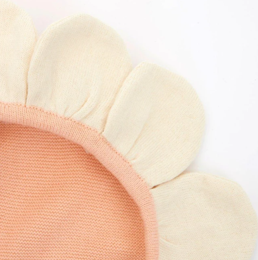 Peach Daisy Baby Bonnet
