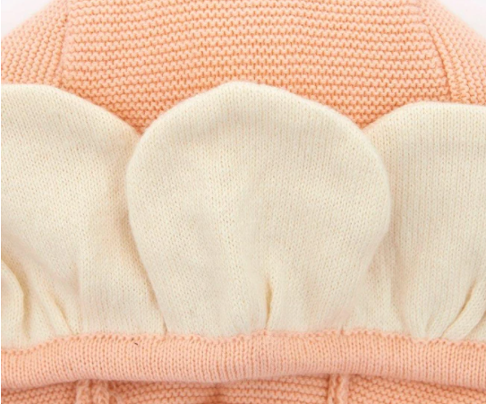 Peach Daisy Baby Bonnet