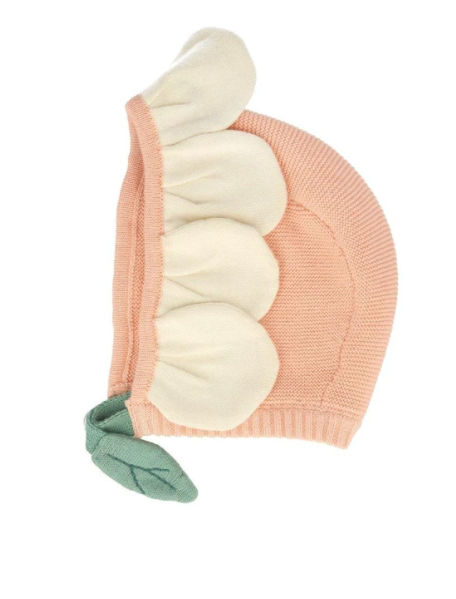 Peach Daisy Baby Bonnet
