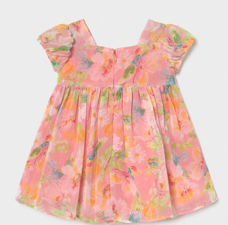 Flamingo Pink Floral Dress | 1984