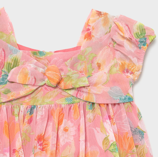 Flamingo Pink Floral Dress | 1984