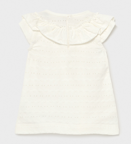 Short Sleeve Ruffle Collar T-Shirt | 1086