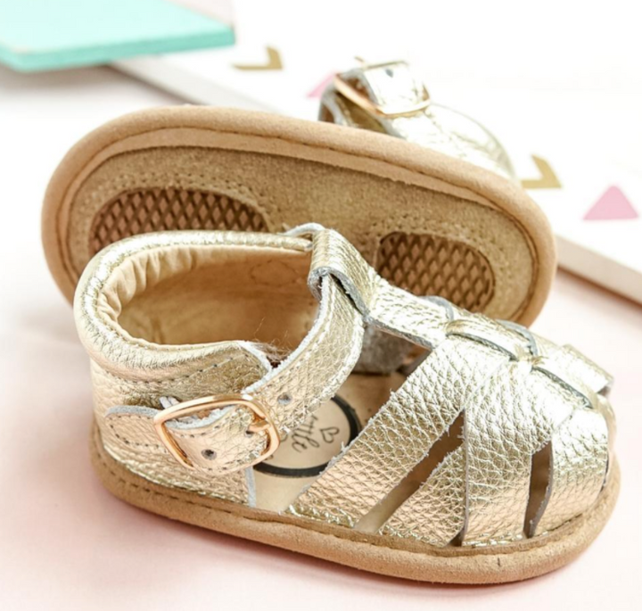 Closed Toe Sandal | Gold