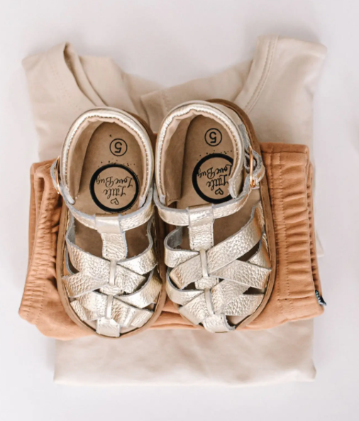 Closed Toe Sandal | Gold