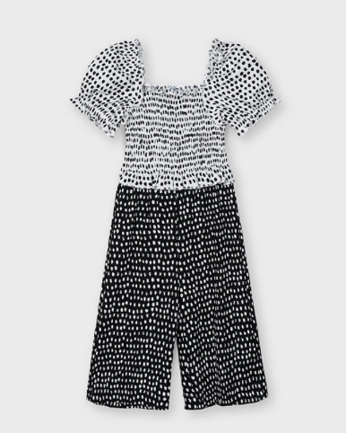 Black and White Polka Dot Jumpsuit | 3822