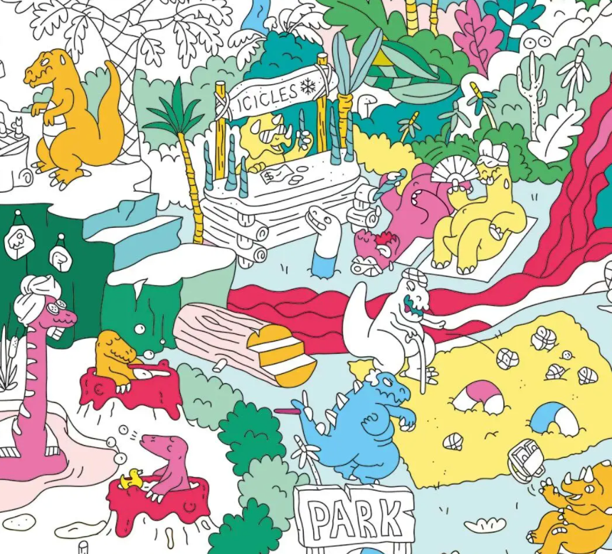 Giant Coloring Poster | Dino