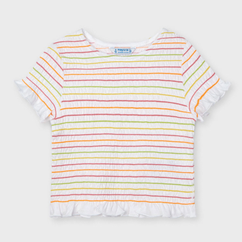 Short Sleeve Smocked Tee | 3008