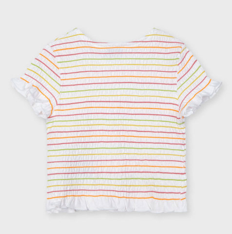 Short Sleeve Smocked Tee | 3008