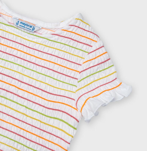 Short Sleeve Smocked Tee | 3008