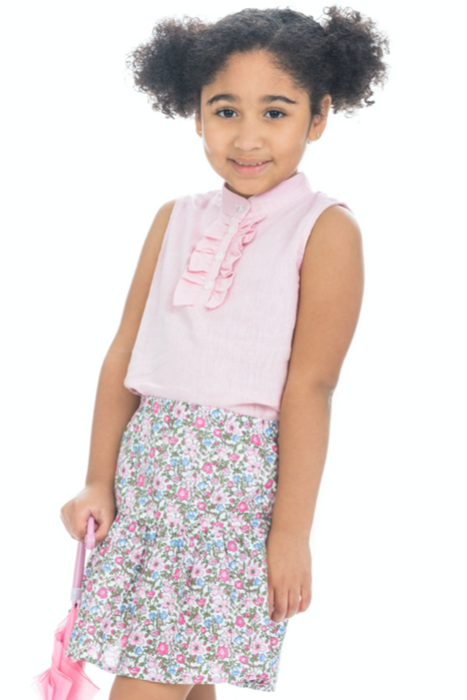Henley Sleeveless Shirt | Peony
