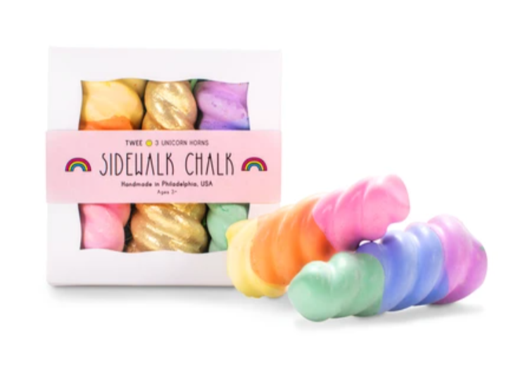 Rainbow Unicorn Horn Sidewalk Chalk