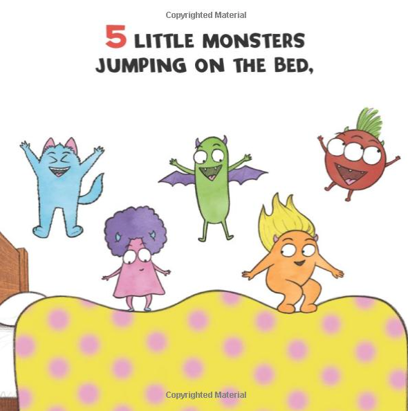 Five Little Monsters Jumping on the Bed