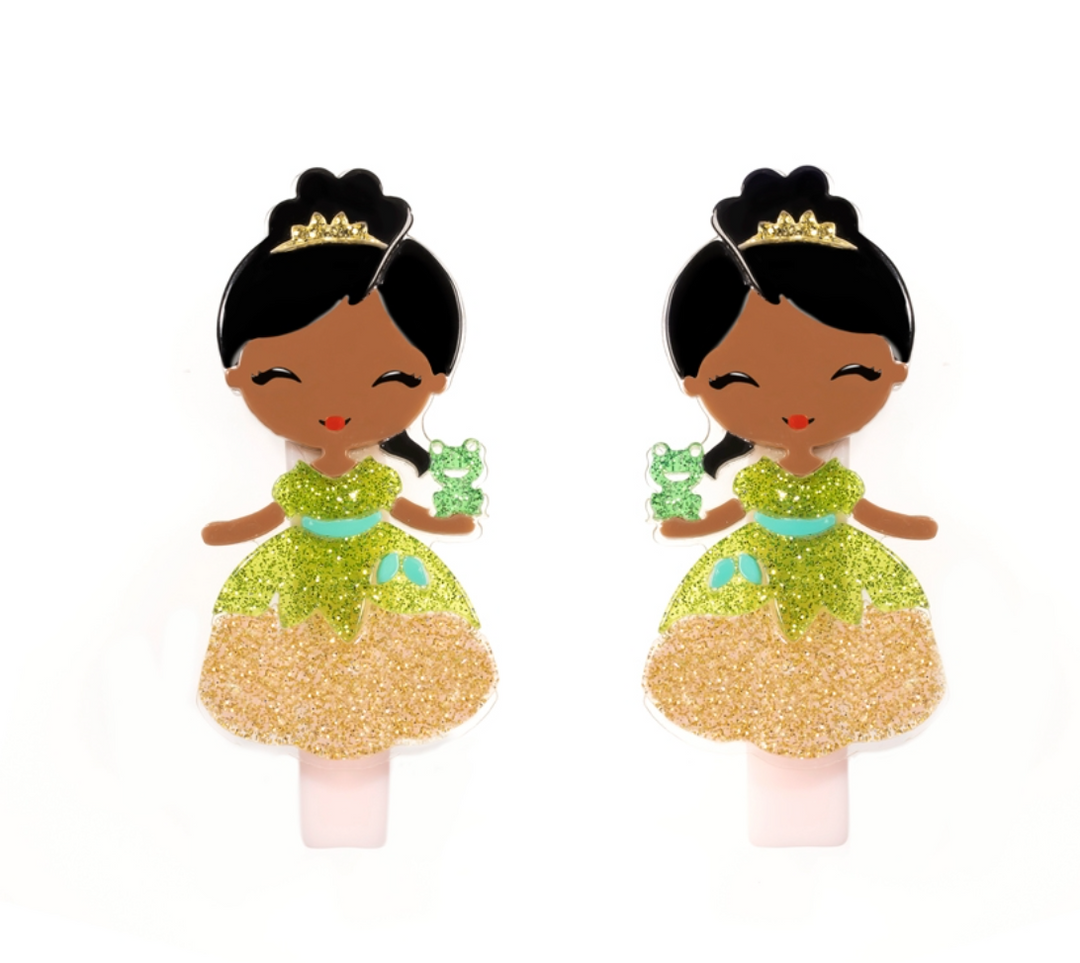 Cute Doll with Frog Hair Clips | Alligator Clip