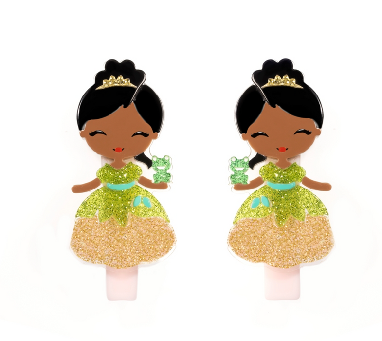Cute Doll with Frog Hair Clips | Alligator Clip