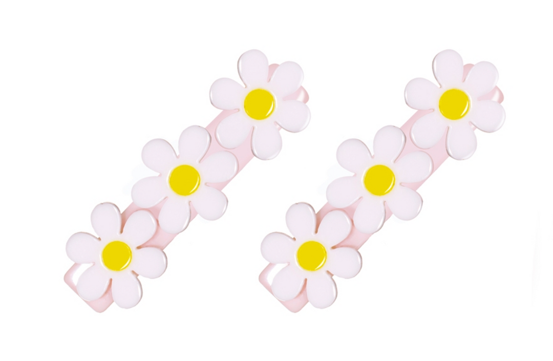 White Daisy Clip | Alligator Clip