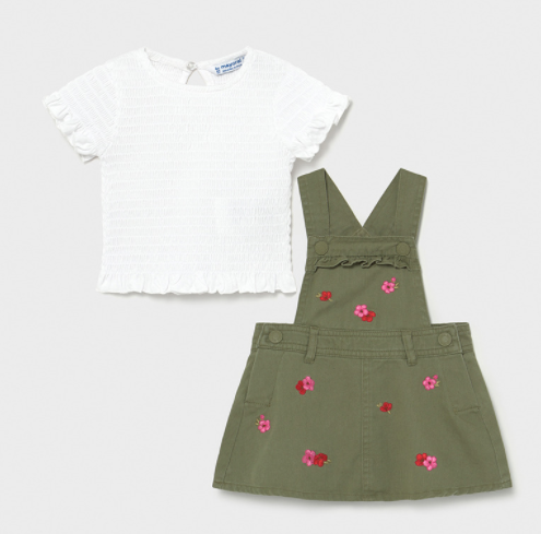 Moss Overall Skirt and Shirt Set | 1659