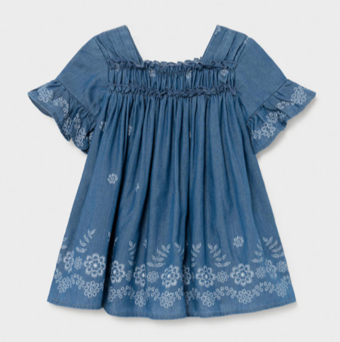 Denim Ruffle Dress | 1981