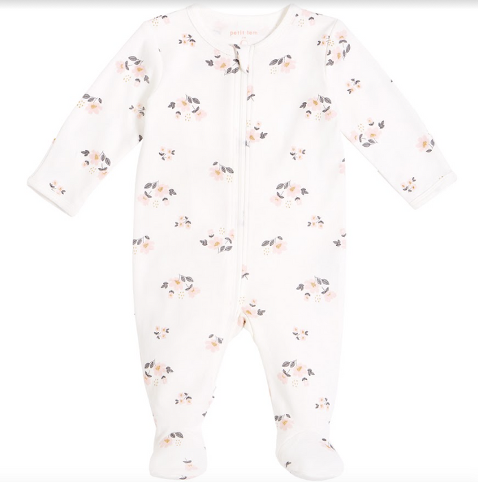White with Pink Floral Sleeper