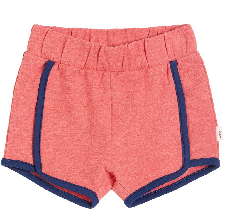 Red and Blue Knit Shorts