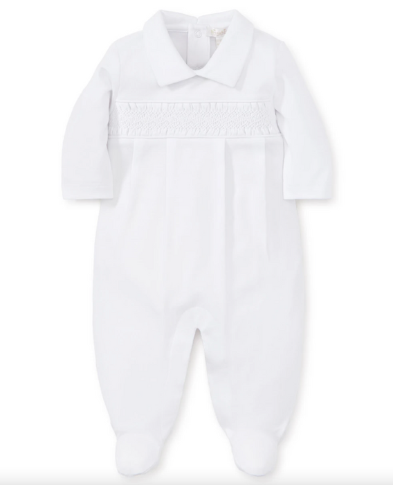 Hand Smocked Special Occasion Footie with Collar